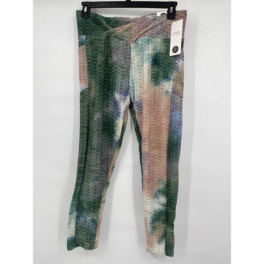 Otos Active Womens Multicolored Textured Leggings NEW Size 3XL